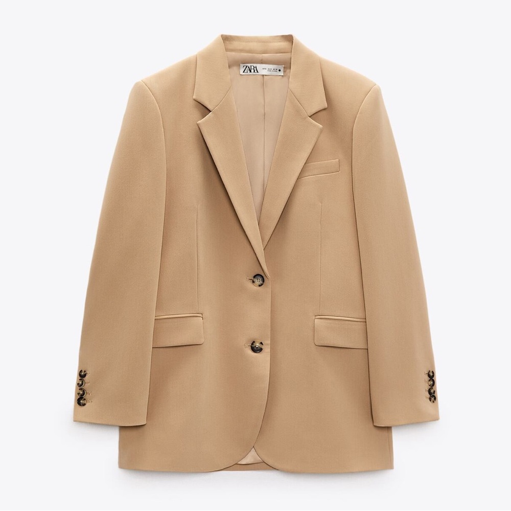 Zara Straight Cut Light Camel Blazer US XS